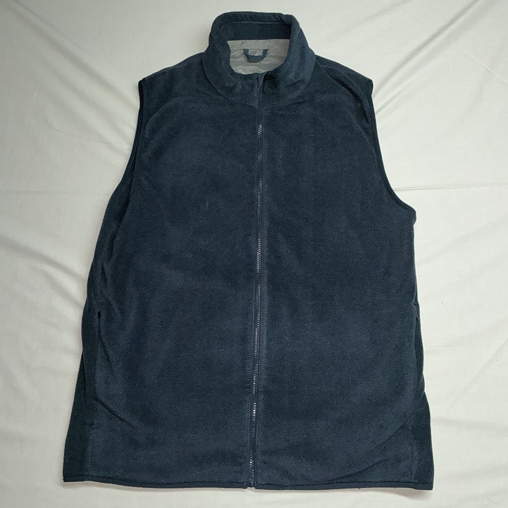 Mack Weldon Vest Mens X Large Blue Navy Warmknit Thermolite Fleece Full Zip
